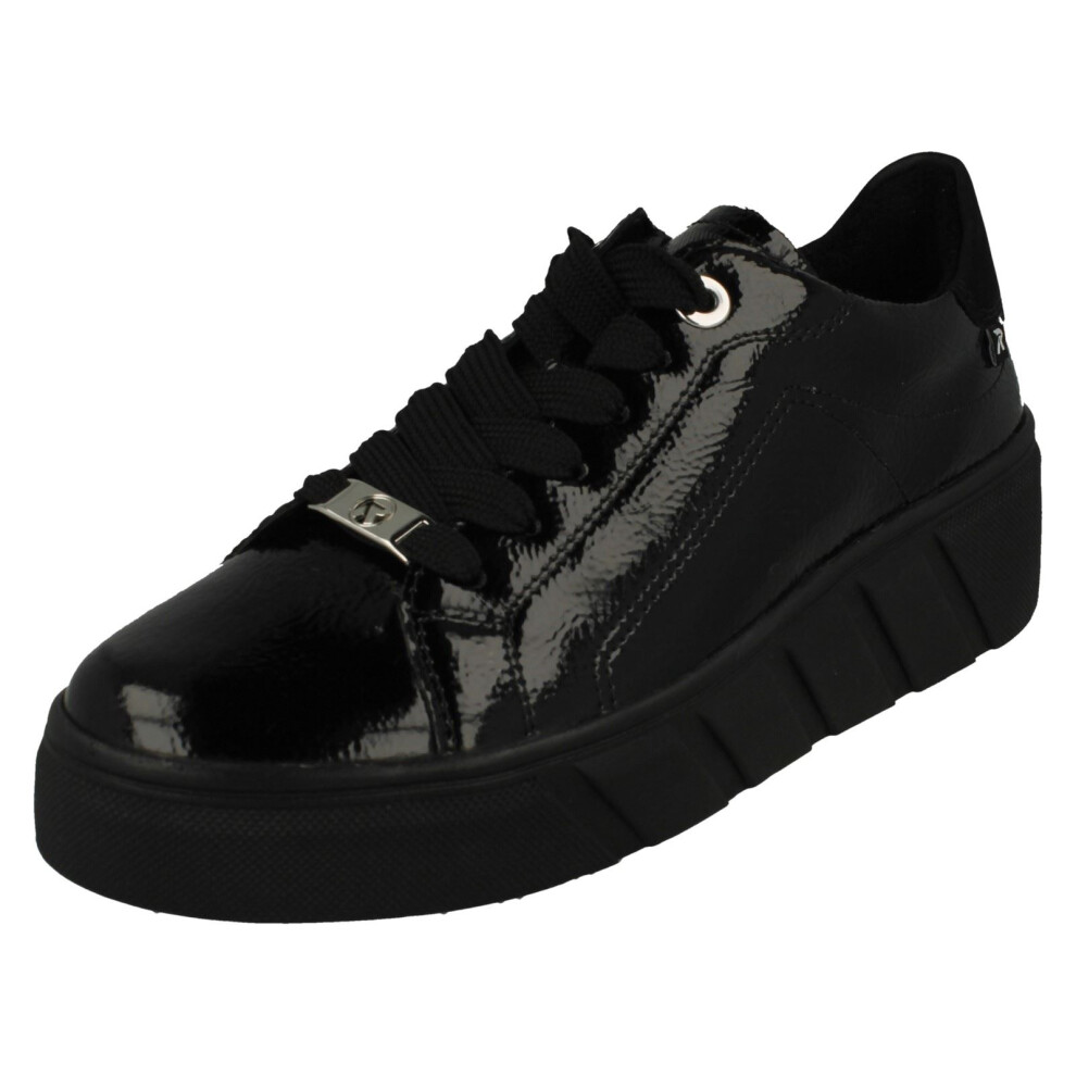 Rieker (Black, Uk 7.5) Ladies Evolution Soft Casual Lace Up Trainers W0501