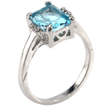10 Light Crystal Close Rings For Women Sapphire Jewelry Gemstone European And American Fashion Style