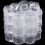 2X 3-Tier Clear Plastic Stackable Organiser Storage Hobby  Box Container Jewellery Case - Clear 3