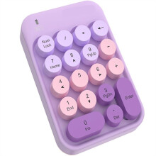 Portable USB 2.4G Wireless Number Keyboard 18 Keys Retro Round Keycads Cute  Number Keypad for Window7/8/10