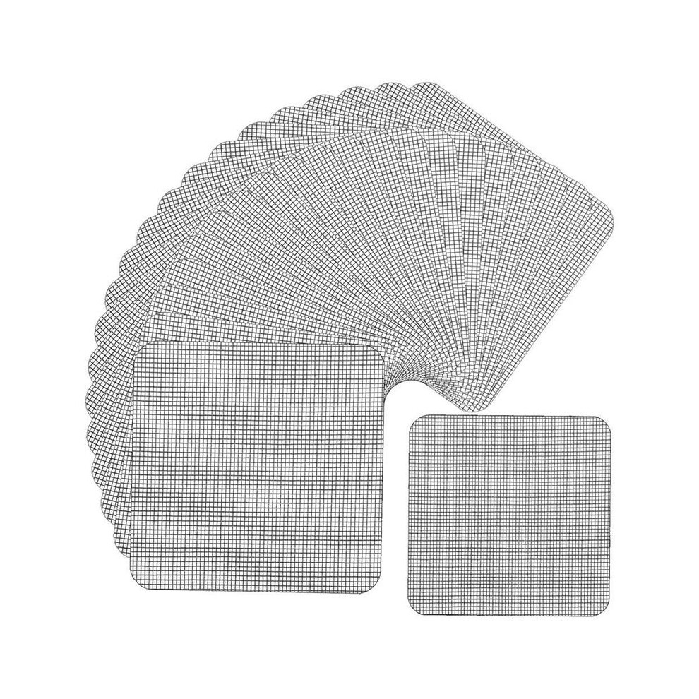 Window Screen Patch Repair Kit, 20 Pcs Self-Adhesive Screen Patches, Mesh Repair Patch For Window & Door Tears, (4"X4") 4712013188304