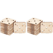 24 Stuks Vierkante Weefkaarten, 1,8 X 1,8 Inch, 5 Gaten, Handgemaakte Weefgereedschappen voor Weefbenodigdheden, Tabletweefkaarten B