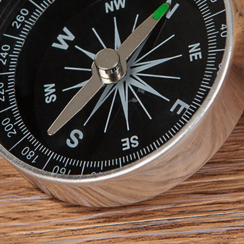 2X Portable Compass Keychain Ring Adventure Hiking Survival Compass Aid 2