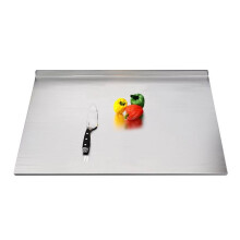 Tagliere In Acciaio Inox A Forma di L, Adatto per Tagliare Verdure/Impastare/Frutta, Design Pieghevole Salvaspazio
