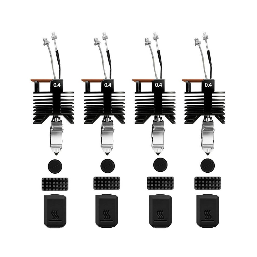 4Pcs 0.4Mm U1 Hotend For Snapmaker U1 Extruder, Replacement Hotend For Sanpmaker U1 3D Printer Parts 4713332098190