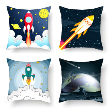 Universum Sonnen Planet Kissen Bezug Karikatur Raum Schiff Kissen Bezug für Haus Auto Hotel Hotel Bett Dekoration Kissen Bezug
