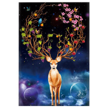 5D Diy Diamond Painting Deer Scenery Full Drill Rhinestone Stitch Kits Diamond Embroidery Crafts Gift