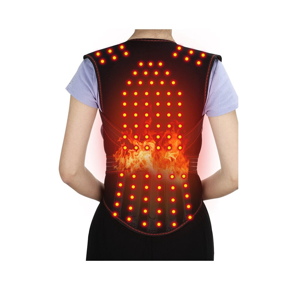 Magnetic Self-Heating Vest with 118 Magnets, Tourmaline Shoulder Pads, Warm Back, Abdomen, Shoulders, Neck, and Waist L-image-OPC-PTP7697-NEW