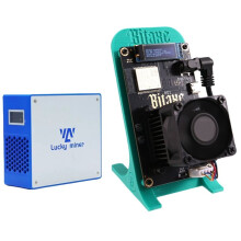 For Bitaxe Gamma 601 1.2TH/S 18W BM1370 Asic Chip+LV07 V7 Lucky Miner 1TH/S BTC Solo Miner BTC Crypto Asic Miner UK PLUG