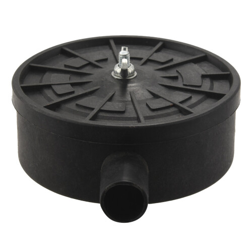 1/2" PT Male Thread Black Plastic 10cm Dia Filter Silencer for Air Compressor