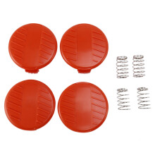 8-Pack RC-100-P ErsäTtningsspolskydd och FjäDer för Black-Decker AFS Trimmer GH600 NST2018 CST2000