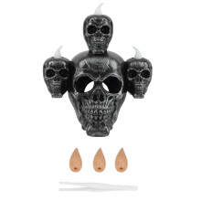 Halloween Horror Skull Light Pumpkin Lamp Electronic Candle Light Haunted House Decorations Home Decor Silver
