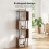 Levede 5-Tier Bookshelf S-Shaped Geometric Tall Bookcase Storage Unit Walnut 2