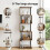 Levede 5-Tier Bookshelf S-Shaped Geometric Tall Bookcase Storage Unit Walnut 3