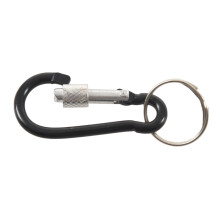 6 cm Lange Zwarte Aluminiumlegering met Schroefsluiting en Splitring met Karabijnhaak