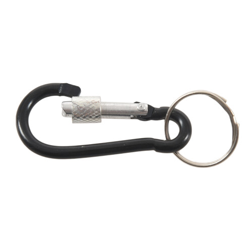 6 cm lungo Lega di alluminio moschettone Nero
