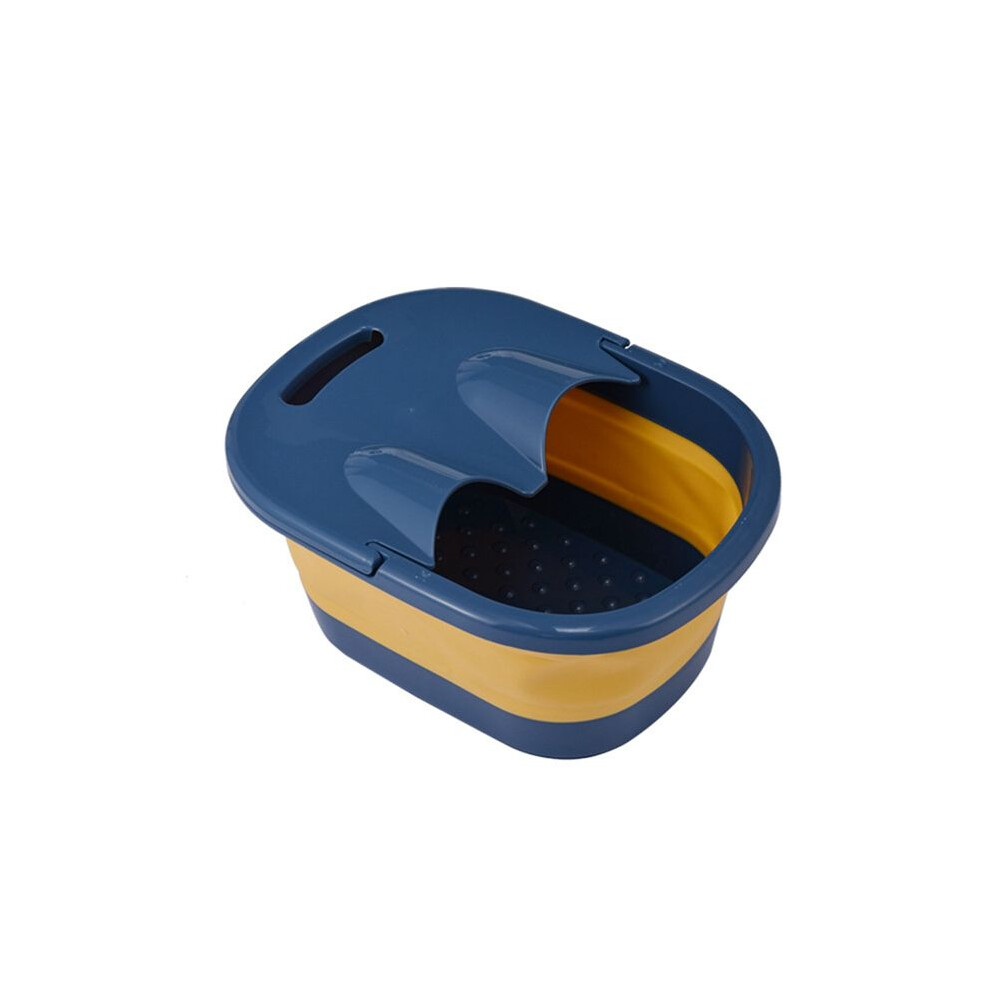 Folding Foot Bath Bucket Plastic Foot Bath Tub Thickened Foot Wash Bucket Massage Bucket Household Dark