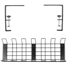 No Drilling Under Desk Cable Management, 1 Piece Metal Under Desk Cable Management with High Capacity,40x13.5x15cm