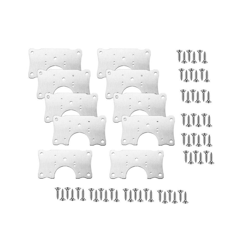 10Pcs Hinge Repair Plates Kitchen Cupboard Cabinet Wardrobe Window Door Hinge Repairing Fixing Tool Furniture Hardware 6031271020194