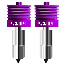 2pcs Hotend Kit with MPVD Coating High Speed Hardened Steel Nozzle for  P2S,H2S,H2D,A1,A1mini 3D Printers 0.4mm