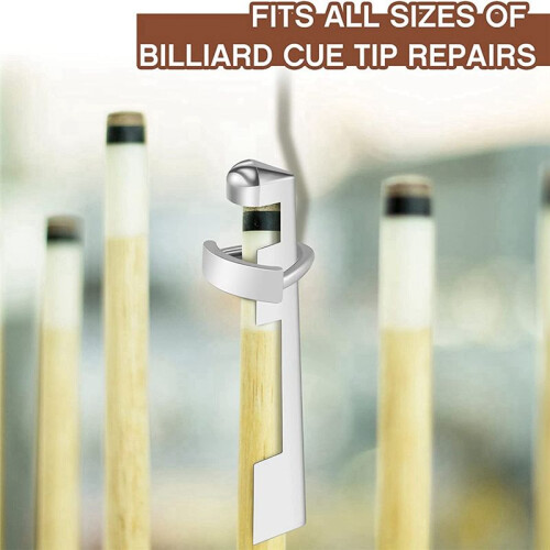 Kit de RéParation de Queue de Billard 18 PièCes Comprenant 2 Pinces à Queue 10 Pointes de Queue de Billard Pointes de Queue de Billard Shaper Chalk