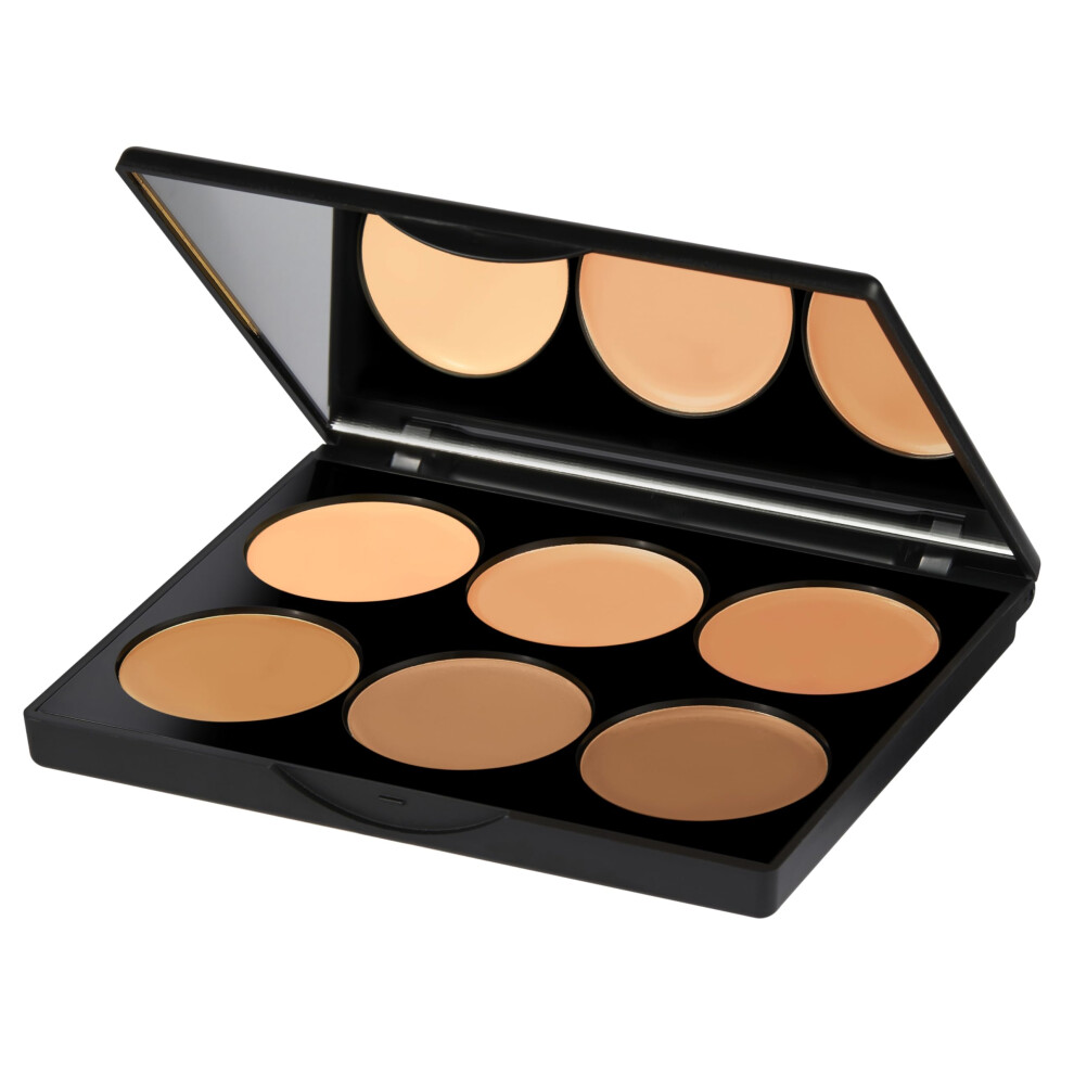 Sleek Makeup Cream Contour Kit, 6 Easily Blendable Colours For Smooth And Long Lasting Contour, Medium