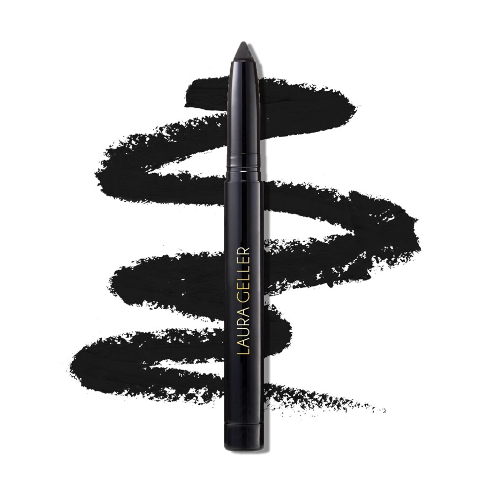 Laura Geller Beauty Black Laura Geller New York Kajal Longwear Kohl Eyeliner Pencil With Caffeine, Smooth & Blendable Makeup, Deep