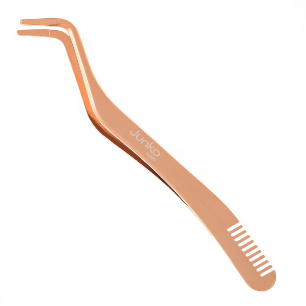 Beauty Junko Pro Clusters Diy Lash Applicator, Lash Tweezers, 2 In 1 Eyelash Applicator Tool, Lash Tool With Comb, Diy Eyelash Precise Applicator, Lash Tweezer For