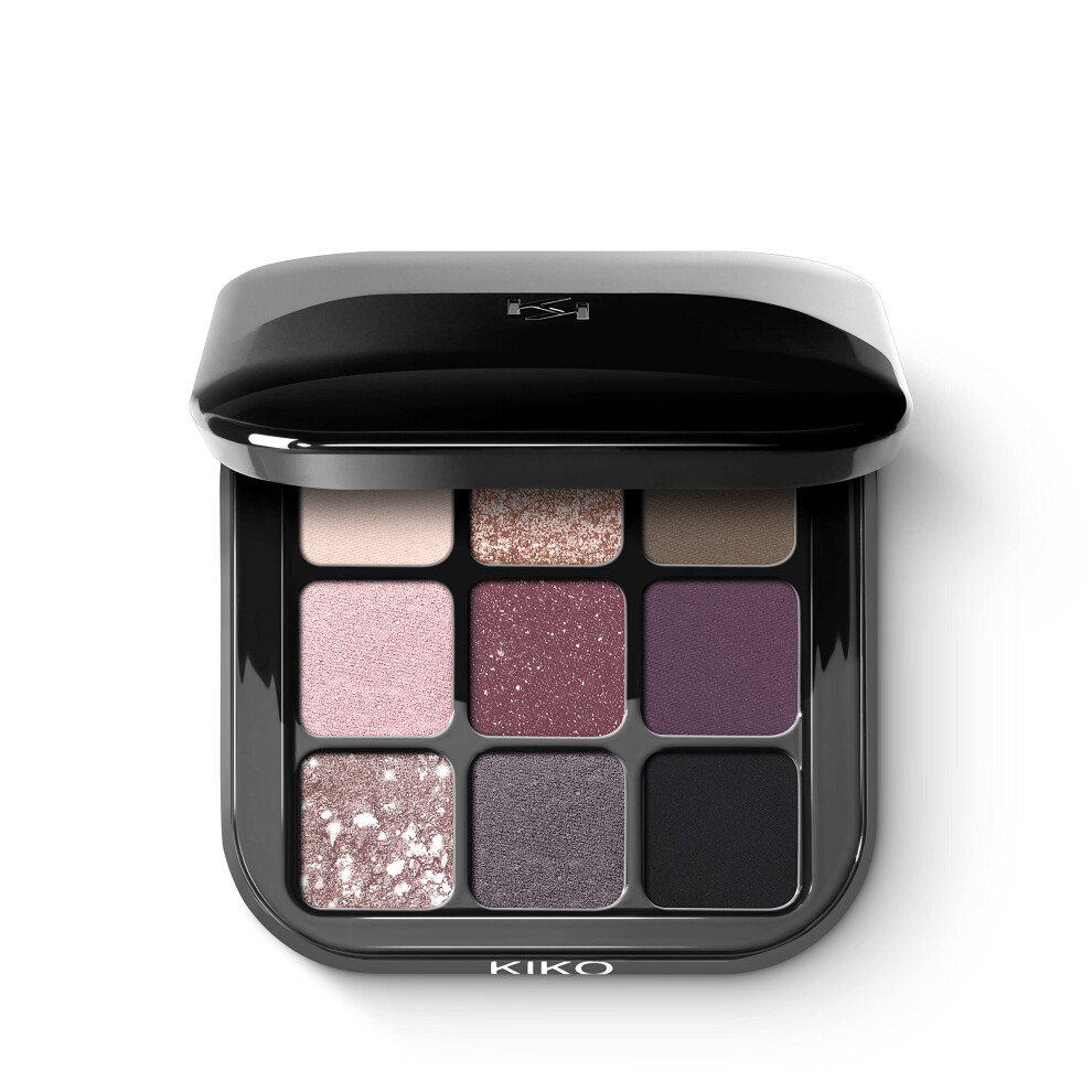 Kiko Milano Glamour Multi Finish Eyeshadow Palette 04 | Palette With 9 Eyeshadows In Different Finishes