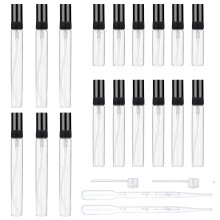 GOTRUST 22PCS Mini Glass Perfume Bottles, 3ml 5ml 10ml Transparent Makeup Atomizer Sprayer, Portable Refillable Sample Bottle, Fine Mist Atomiser for