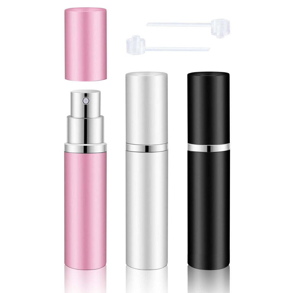 Belevo Travel Perfume Atomiser Bottle Set - 3 Portable 5Ml Mini Spray Bottles For Aftershave, Pocket, Handbag - Refillable Must-Have