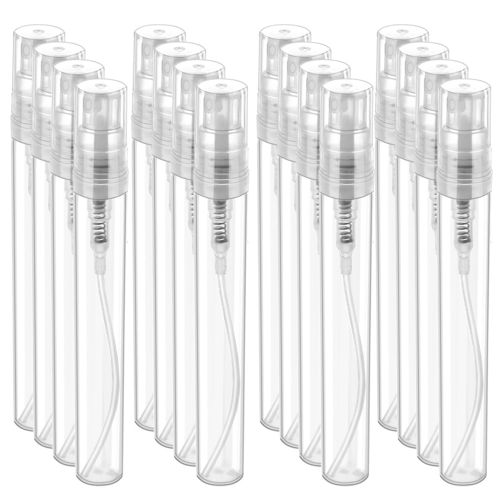Yuomeaz 20Pcs Mini Spray Bottle, 5Ml Plastic Atomiser Spray Bottle, Refillable Portable Travel Perfume Sample Bottles For Fine Mist Essential Oil