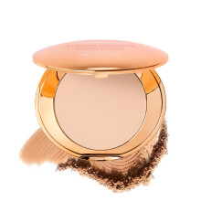MCoBeauty - Miracle Flawless Pressed Powder - 1 Light Shade - Compact Powder with Rose Flower Extract and Sweet Almond Oil - Helps Finish and Refine