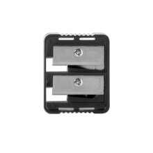 Wet n Wild Dual Makeup Sharpener, Double Cylinder Eye Pencil Sharpener for Sharpening Eyeliner, Lip Liner and Eyebrow Pencils of Various Sizes, Easy