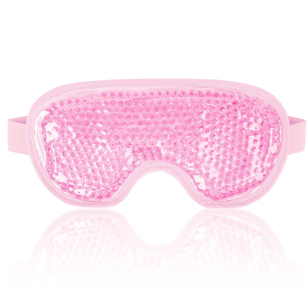 Newgo Dark Cooling Eye Mask For Puffy Eyes, Reusable Hot Cold Therapy Gel Cold Eye Mask For Migraine, Headache, Circles, Dry Swollen Eyes, Sinus