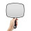 OMIRO Hand Mirror, Black Handheld Plain Mirror with Handle,Square,M 1