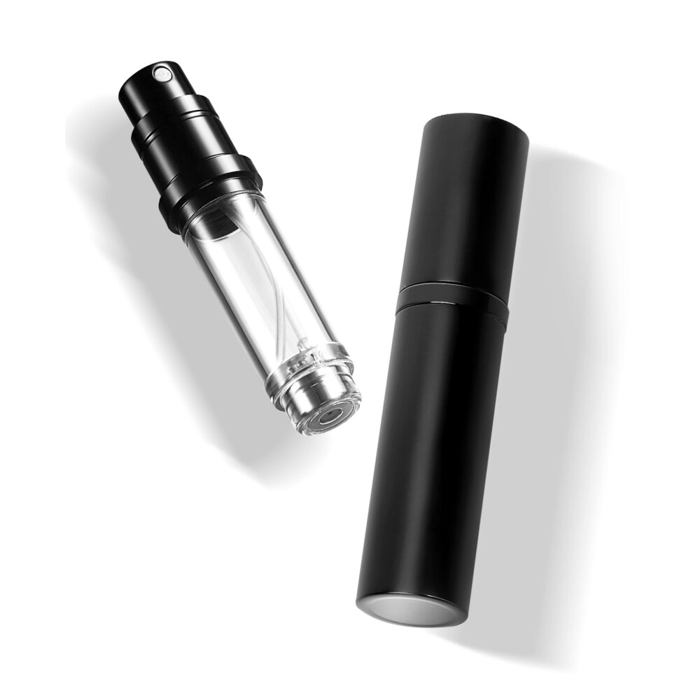 Vvgaoges Black Perfume Atomiser,Portable Refillable Empty Perfume Spray,Mini Perfume Bottles Empty For Travel 5Ml (Black)
