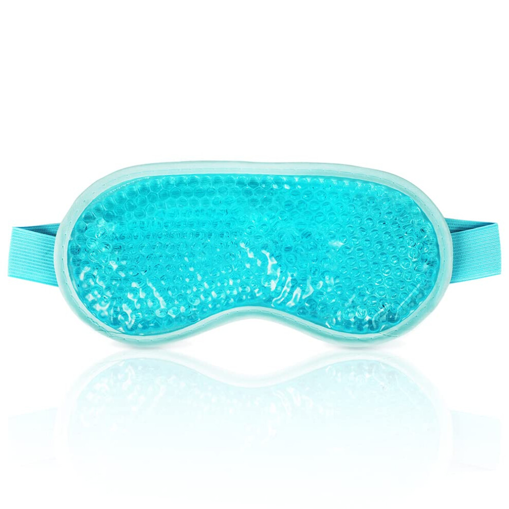 Acwoo Dark Cooling Eye Mask For Puffy Eyes, Reusable Hot Cold Therapy Gel Cold Eye Mask, Cooling Gel Eye Mask For Circles, Dry Eye, Puffiness, Swollen