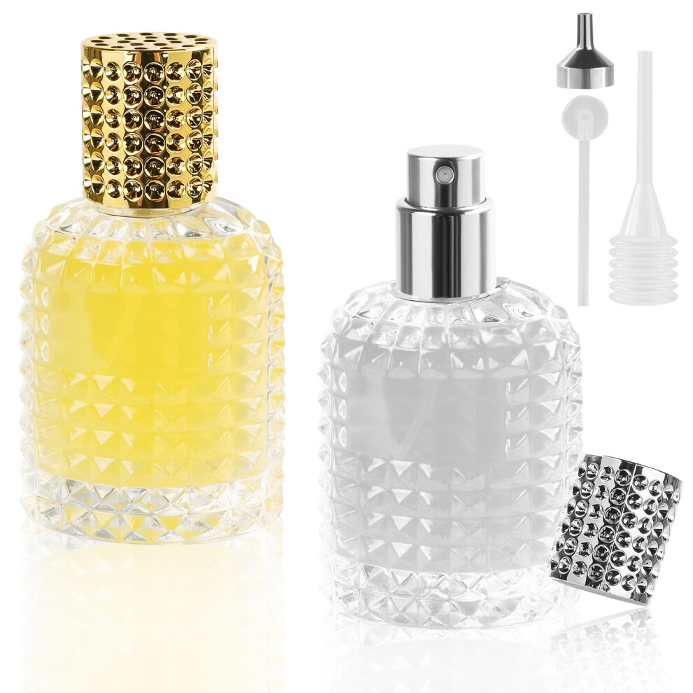 Lophe Perfume Atomiser Refillable, Mini Perfume Refill Bottles, Empty Clear Glass Perfume Atomiser Spray Bottles, Portable Atomiser With Fine Mist For