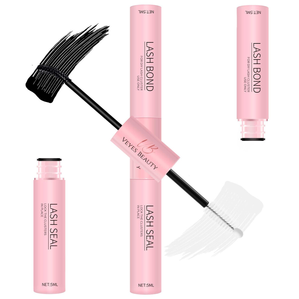 Veyesbeauty Lash Bond And Seal Waterproof 2 In 1 Eyelash Glue Waterproof Lash Glue Hypoallergenic 5Ml+5Ml