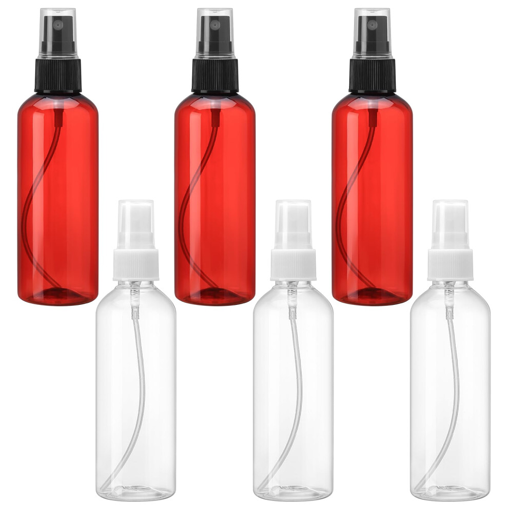Ktpcn 6 Pcs 100Ml/3.38Oz Travel Spray Bottles For Toiletries, Small Transparent Refillable Plastic Empty Fine Mist Atomiser Spray Bottles For Cleaning