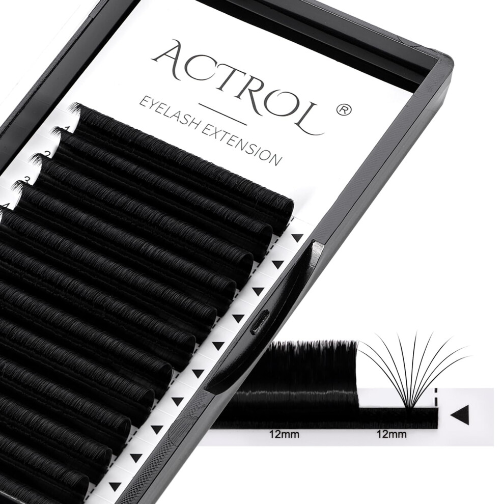 Actrol Easy Fan Lashes Eyelash Extensions Tray Mink Volume Premade Russian Lashes 3D-20D Withstand 100??0.10-D-11?