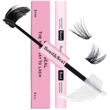 Lash Bond and Seal, 2-in-1 Waterproof Mascara & Eyelash Glue Kit - Strong Hold Adhesive for DIY Lashes, Gentle on Sensitive Eyes