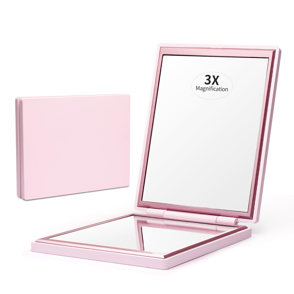 Kintion Compact Mirror, 1X/3X Magnification Pocket Small Mirror For Purse, Handbag, Portable Travel Makeup Mirror, Handheld, Folding, Gifts For Girls