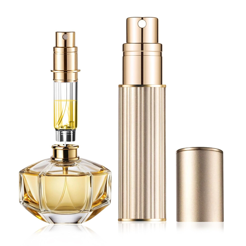 Szyanlai Portable Perfume Atomiser 5Ml Empty, Refillable & Travel Size Perfume Bottle, Nano Mist, Leaking Proof, Bottom Pump Without Funnel, Luxurious