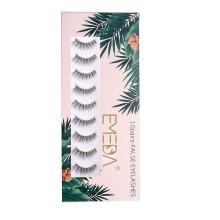 10 pairs Natural False eyelashes 3D Fake Lashes 100% Handmade Short Soft Reusable Eye Lash Transparent Strip Lashes Natural looking eyelash by EMEDA