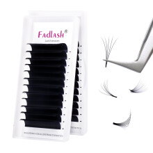 Fadlash Easy Fan Lashes C Curl 0.03 15mm Single Russian Lashes Natural Look Automatic Blooming Eyelashes Extensions