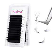 Fadlash Easy Fan Lashes D Curl 0.07 11-19mm Mixed Length Russian Lashes Natural Look Self Fanning Eye Lashes Automatic Blooming Russian Eyelashes
