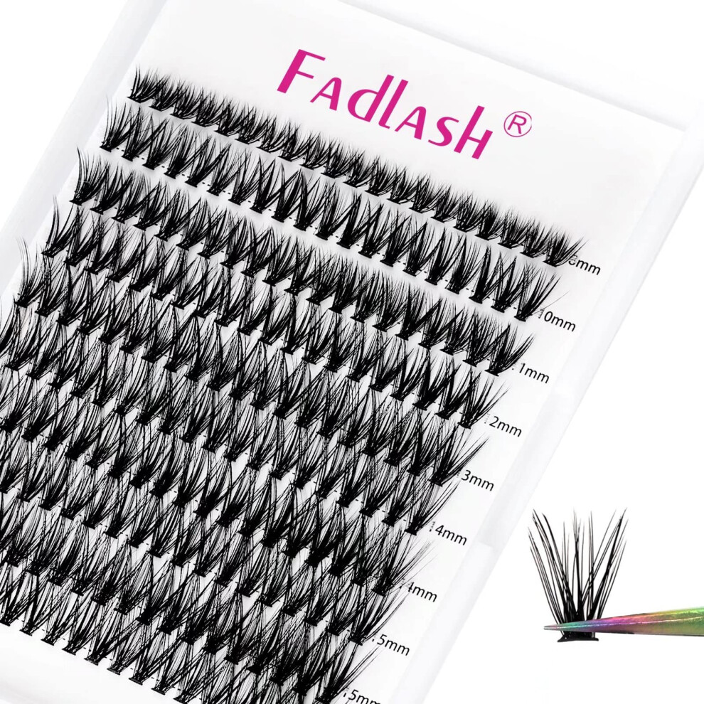 Fadlash Individual Cluster Lashes Extensions 40C 0.07 D Curl 8-16Mm Mixed Trays Extensions 200Pcs Individual Cluster Lashes Diy Eyelash Extensions At Home