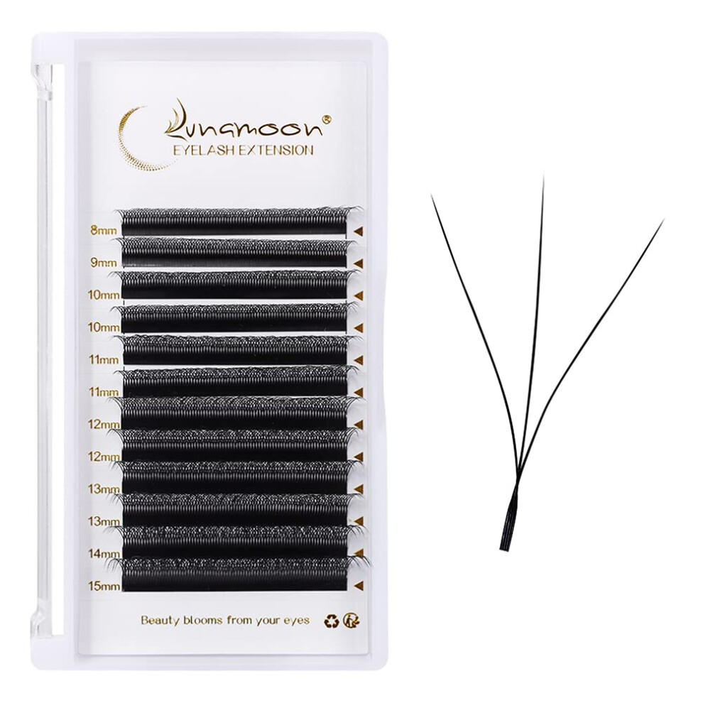 Lunamoon Volume Eyelashes, 3D W Eyelash Extension, Premade Fans Eyelash Extensions, Eyelash Extensions, Pre-Fanned Eyelashes, W Eyelashes